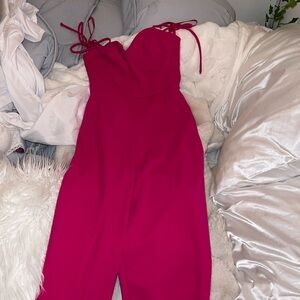 pink jumpsuit